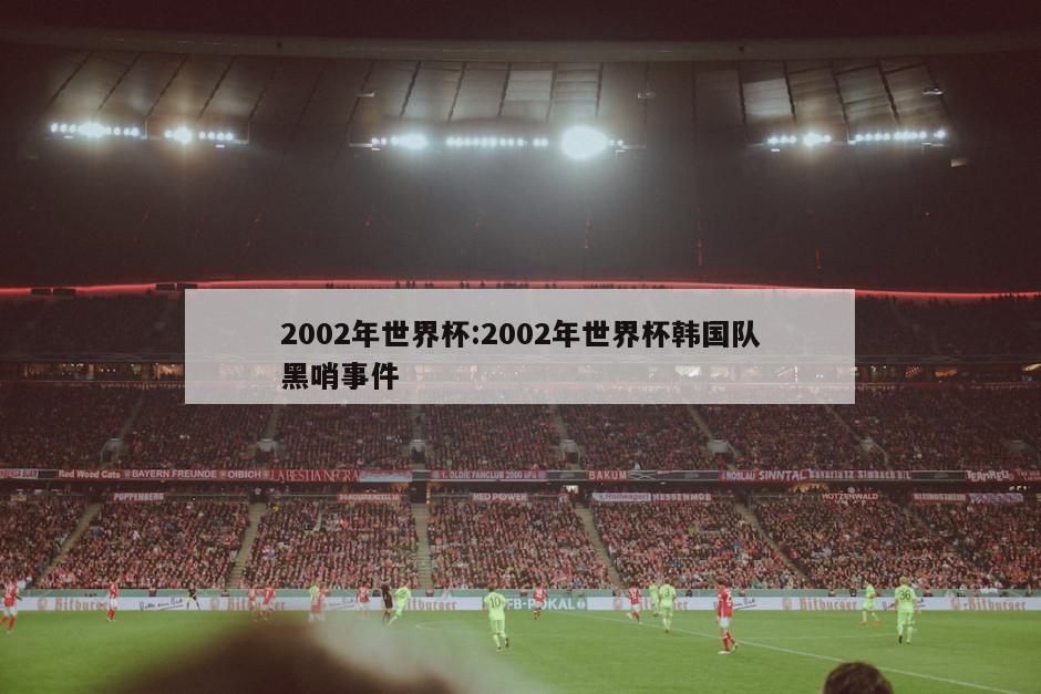 2002年世界杯:2002年世界杯韩国队黑哨事件